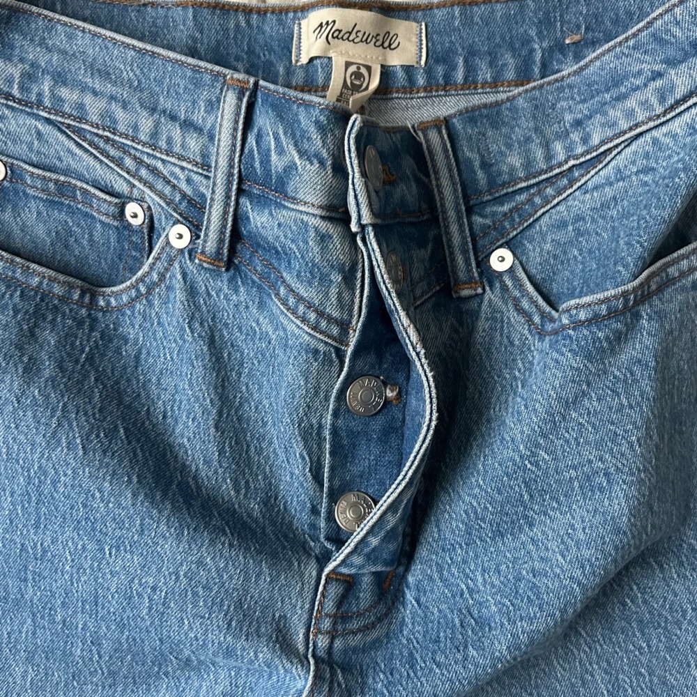 NEW Madewell The Perfect Vintage Wide-Leg Jean Harding Wash Button Fly Size 26 - Picture 6 of 9
